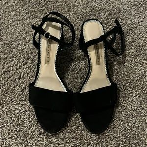 Black strappy heels